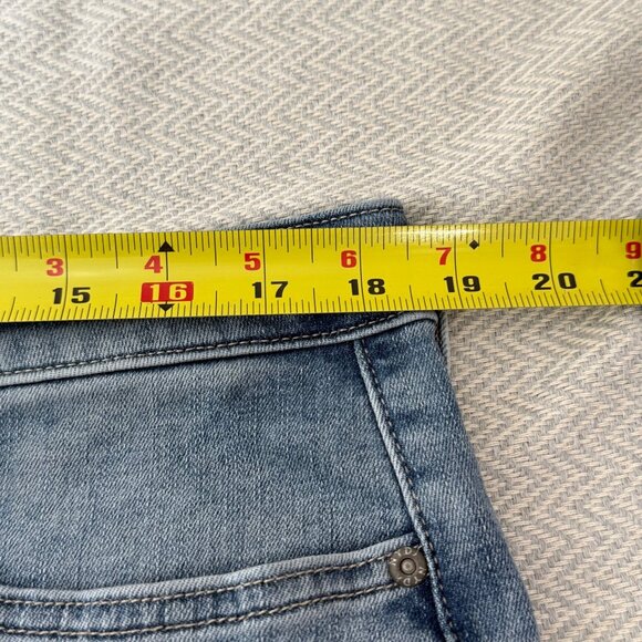 NYDJ Marilyn Straight Ankle Jeans Womens 16 Blue Stretch Patch Pocket - Picture 10 of 14